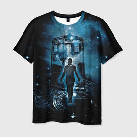 Мужская футболка 3D с принтом Doctor Who в Санкт-Петербурге, 100% полиэфир | прямой крой, круглый вырез горловины, длина до линии бедер | doctor | series | space | tardis | time | travel | who | времени | время | доктор | космос | кто | пространство | путешествия | сериал | сериалы | тардис