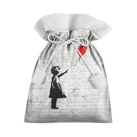Подарочный 3D мешок с принтом Бэнкси: Девочка с Шаром в Санкт-Петербурге, 100% полиэстер | Размер: 29*39 см | art | balloon | banksy | culture | girl | graffity | heart | hearts | red | арт | бэнкси | граффити | девочка | девочка с шаром | красный | красным | культура | сердечки | сердечко | сердце | стрит | шар | шарик | шариком