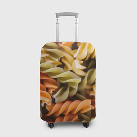 Чехол для чемодана 3D с принтом Макароны Спиральки в Санкт-Петербурге, 86% полиэфир, 14% спандекс | двустороннее нанесение принта, прорези для ручек и колес | food | italy | pasta | spagetti | еда | едой | изображение | италия | картинка | макарон | макароны | макарошки | мука | мучное | паста | прикол | прикольные | спагетти | спиральки | фото | юмор