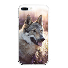 Чехол для iPhone 7Plus/8 Plus матовый с принтом Волк в Санкт-Петербурге, Силикон | Область печати: задняя сторона чехла, без боковых панелей | dog | взгляд | волк | лайка | собака | хаски