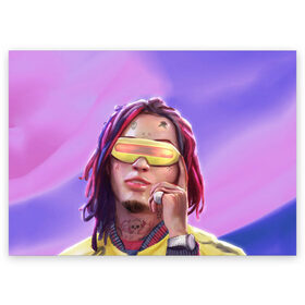 Поздравительная открытка с принтом Lil Pump в Санкт-Петербурге, 100% бумага | плотность бумаги 280 г/м2, матовая, на обратной стороне линовка и место для марки
 | Тематика изображения на принте: drumtick | elementary | esketit | esskeetit | gang | garcia | gazzy | gucci | guccigang | jetski | pump | rap | trap | usa | газзи | гарсия | лил | памп | рэп | сша | трап | эщкере