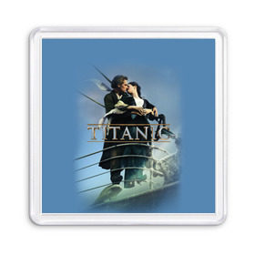 Магнит 55*55 с принтом Титаник постер в Санкт-Петербурге, Пластик | Размер: 65*65 мм; Размер печати: 55*55 мм | Тематика изображения на принте: 