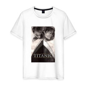 Мужская футболка хлопок с принтом Титаник в Санкт-Петербурге, 100% хлопок | прямой крой, круглый вырез горловины, длина до линии бедер, слегка спущенное плечо. | titanic | титаник