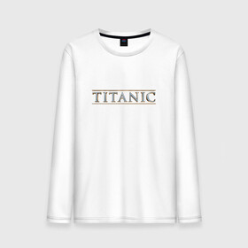Мужской лонгслив хлопок с принтом Титаник Лого в Санкт-Петербурге, 100% хлопок |  | Тематика изображения на принте: titanic | титаник
