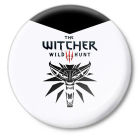 Значок с принтом The Witcher 3: Wild Hunt в Санкт-Петербурге,  металл | круглая форма, металлическая застежка в виде булавки | wild hunt | witcher | арбалет | ведьмак 3 | геральт | дикая | магия | охота | сказка | сфера | фэнтези | цири