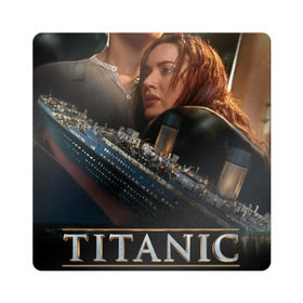 Магнит виниловый Квадрат с принтом Постер Титаник Джек и Роза в Санкт-Петербурге, полимерный материал с магнитным слоем | размер 9*9 см, закругленные углы | titanic | титаник