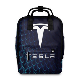 Женский рюкзак 3D с принтом Tesla Motors в Санкт-Петербурге, 100% полиэстер | лямки с регулируемой длиной, сверху ручки, чтобы рюкзак нести как сумку. Основное отделение закрывается на молнию, как и внешний карман. Внутри два дополнительных кармана, один из которых закрывается на молнию. По бокам два дополнительных кармашка, куда поместится маленькая бутылочка
 | Тематика изображения на принте: auto | car | cars | coil | electro | elon | future | logo | moto | motors | musk | pixel | tesla | авто | автомобили | автомобиль | будущее | илон | лого | логотип | маск | мото | моторс | символ | тесла | электричество | электро