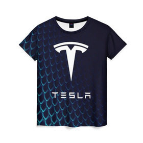 Женская футболка 3D с принтом Tesla Motors в Санкт-Петербурге, 100% полиэфир ( синтетическое хлопкоподобное полотно) | прямой крой, круглый вырез горловины, длина до линии бедер | auto | car | cars | coil | electro | elon | future | logo | moto | motors | musk | pixel | tesla | авто | автомобили | автомобиль | будущее | илон | лого | логотип | маск | мото | моторс | символ | тесла | электричество | электро