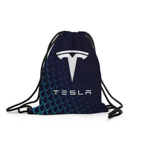 Рюкзак-мешок 3D с принтом Tesla Motors в Санкт-Петербурге, 100% полиэстер | плотность ткани — 200 г/м2, размер — 35 х 45 см; лямки — толстые шнурки, застежка на шнуровке, без карманов и подкладки | auto | car | cars | coil | electro | elon | future | logo | moto | motors | musk | pixel | tesla | авто | автомобили | автомобиль | будущее | илон | лого | логотип | маск | мото | моторс | символ | тесла | электричество | электро