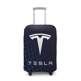 Чехол для чемодана 3D с принтом Tesla Motors в Санкт-Петербурге, 86% полиэфир, 14% спандекс | двустороннее нанесение принта, прорези для ручек и колес | auto | car | cars | coil | electro | elon | future | logo | moto | motors | musk | pixel | tesla | авто | автомобили | автомобиль | будущее | илон | лого | логотип | маск | мото | моторс | символ | тесла | электричество | электро