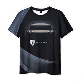 Мужская футболка 3D с принтом Tesla Model 3 в Санкт-Петербурге, 100% полиэфир | прямой крой, круглый вырез горловины, длина до линии бедер | auto | car | cars | coil | electro | elon | future | logo | moto | motors | musk | pixel | tesla | авто | автомобили | автомобиль | будущее | илон | лого | логотип | маск | мото | моторс | символ | тесла | электричество | электро