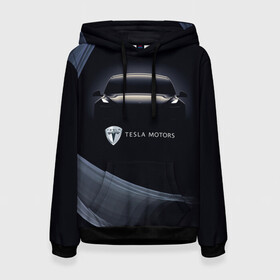 Женская толстовка 3D с принтом Tesla Model 3 в Санкт-Петербурге, 100% полиэстер  | двухслойный капюшон со шнурком для регулировки, мягкие манжеты на рукавах и по низу толстовки, спереди карман-кенгуру с мягким внутренним слоем. | auto | car | cars | coil | electro | elon | future | logo | moto | motors | musk | pixel | tesla | авто | автомобили | автомобиль | будущее | илон | лого | логотип | маск | мото | моторс | символ | тесла | электричество | электро