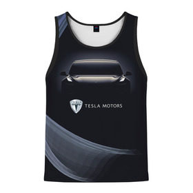 Мужская майка 3D с принтом Tesla Model 3 в Санкт-Петербурге, 100% полиэстер | круглая горловина, приталенный силуэт, длина до линии бедра. Пройма и горловина окантованы тонкой бейкой | auto | car | cars | coil | electro | elon | future | logo | moto | motors | musk | pixel | tesla | авто | автомобили | автомобиль | будущее | илон | лого | логотип | маск | мото | моторс | символ | тесла | электричество | электро