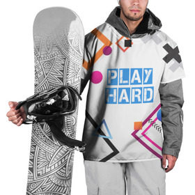 Накидка на куртку 3D с принтом Play hard в Санкт-Петербурге, 100% полиэстер |  | 