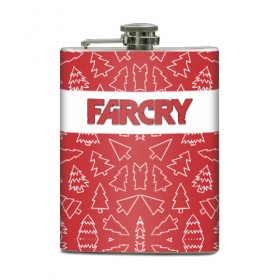 Фляга с принтом Far Cry Новогодний в Санкт-Петербурге, металлический корпус | емкость 0,22 л, размер 125 х 94 мм. Виниловая наклейка запечатывается полностью | 