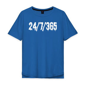 Мужская футболка хлопок Oversize с принтом 24-7-365 в Санкт-Петербурге, 100% хлопок | свободный крой, круглый ворот, “спинка” длиннее передней части | 24 | 365 | 7 | coldcloud | hubba | андреев | год | день | месяц | сервис. круглосуточно | сутки