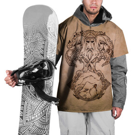 Накидка на куртку 3D с принтом русь в Санкт-Петербурге, 100% полиэстер |  | ethnic | folk | runes | slav | дерево | медведь | руны | русь | славяне | тотем | фолк | фольклор | шаманизм | этника | этно | язычество