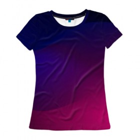 Женская футболка 3D с принтом Abstract simple colors в Санкт-Петербурге, 100% полиэфир ( синтетическое хлопкоподобное полотно) | прямой крой, круглый вырез горловины, длина до линии бедер | abstract | blue | gradient | iphone | red | theme | абстракция | айфон | градиент | заставка | тема