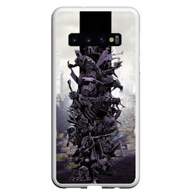 Чехол для Samsung Galaxy S10 с принтом Dark Souls Boss Collaboration в Санкт-Петербурге, Силикон | Область печати: задняя сторона чехла, без боковых панелей | boss | dark souls | demons | skull | демоны | кости | темные души | черепа