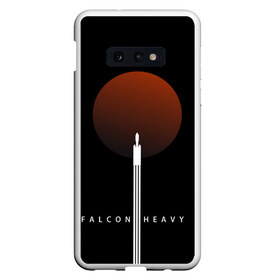 Чехол для Samsung S10E с принтом Falcon Heavy в Санкт-Петербурге, Силикон | Область печати: задняя сторона чехла, без боковых панелей | falcon heavy | ilon mask | spacex | tesla | tesla roadster | илон маск | спейс икс | спейс экс | тесла | тесла родстер