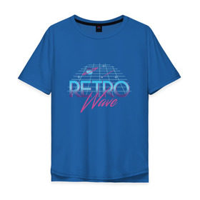 Мужская футболка хлопок Oversize с принтом Retrowave Spacetraveling в Санкт-Петербурге, 100% хлопок | свободный крой, круглый ворот, “спинка” длиннее передней части | 80s | etro | retrowave | spacesynth | synthwave | ретровейве