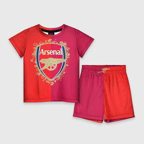 Детский костюм с шортами 3D с принтом FC Arsenal в Санкт-Петербурге,  |  | arsenal | arsenal football club | gunners | английский | англия | арсенал | высший | дивизион | канониры | клуб | лига чем | лидер | лондон | лучший | премьер лига | профессиональный | рекордсмен | самый | стадион