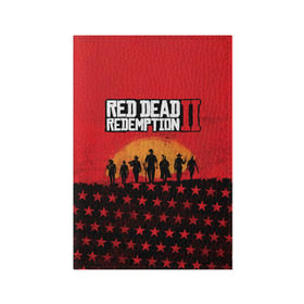 Обложка для паспорта матовая кожа с принтом Red Dead Redemption 2 в Санкт-Петербурге, натуральная матовая кожа | размер 19,3 х 13,7 см; прозрачные пластиковые крепления | dead | die | flag | game | games | gta | rdr | rdr2 | red | redemption | rockstar | sun | sunset | western | вестерн | выкуп | гта | дикий | закат | запад | игра | игры | красный | мертвый | поле | рдр | рдр2 | рокстар | солнце
