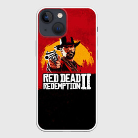 Чехол для iPhone 13 mini с принтом Red Dead Redemption 2 в Санкт-Петербурге,  |  | dead | die | flag | game | games | gta | rdr | rdr2 | red | redemption | rockstar | sun | sunset | western | вестерн | выкуп | гта | дикий | закат | запад | игра | игры | красный | мертвый | поле | рдр | рдр2 | рокстар | солнце