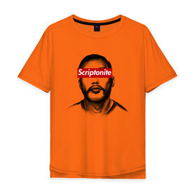 Мужская футболка хлопок Oversize с принтом Скриптонит в Санкт-Петербурге, 100% хлопок | свободный крой, круглый ворот, “спинка” длиннее передней части | truwer | вечеринка | газголдер | реп | скрип | скриптонит | трувер