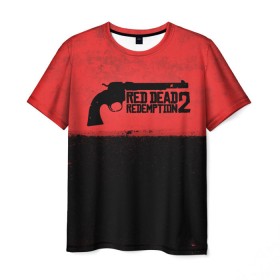 Мужская футболка 3D с принтом Red Dead Redemption 2 Пистолет в Санкт-Петербурге, 100% полиэфир | прямой крой, круглый вырез горловины, длина до линии бедер | dead | die | flag | game | games | gta | gun | rdr | rdr2 | red | redemption | rockstar | sun | western | вестерн | выкуп | гта | дикий | запад | игра | игры | красный | мертвый | оружие | пистолет | рдр | рдр2 | рокстар | ружье