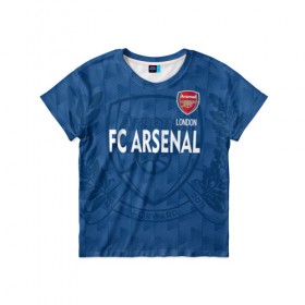 Детская футболка 3D с принтом FC Arsenal в Санкт-Петербурге, 100% гипоаллергенный полиэфир | прямой крой, круглый вырез горловины, длина до линии бедер, чуть спущенное плечо, ткань немного тянется | arsenal | arsenal football club | арсенал | футбольный клуб
