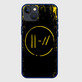 Чехол для iPhone 13 с принтом TWENTY ONE PILOTS | 21 PILOTS | TOP в Санкт-Петербурге,  |  | 21 pilots | 21p | dyrty | music | paints | rock | top | trench | twenty one pilots | yellow | брызги | группа | краска.пятна | музыка | рок