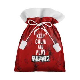Подарочный 3D мешок с принтом RDR2 в Санкт-Петербурге, 100% полиэстер | Размер: 29*39 см | game | gamer | keep calm | rdr2 | red dead redemption 2 | rockstar studios | игры
