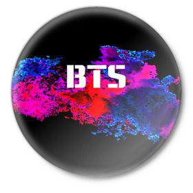 Значок с принтом BTS в Санкт-Петербурге,  металл | круглая форма, металлическая застежка в виде булавки | bangtan boys | bangtan бойс | music | бтс | корея | музыка | парни | поп музыка