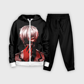 Детский костюм 3D с принтом Ken Kaneki в крови в Санкт-Петербурге,  |  | anime | blood | eyepatch | ghoul | kaneki | ken | one eyed | tokyo | tokyoghoul | гуль | канеки | кен | кровь | одноглазый | токийский