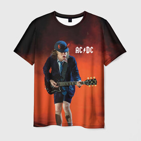 Мужская футболка 3D с принтом AC/DC в Санкт-Петербурге, 100% полиэфир | прямой крой, круглый вырез горловины, длина до линии бедер | Тематика изображения на принте: ac d.c. | ac dc | acdc | angus | back | bad | black | chrome | guitar | hard | hell | highway | mucis | red | rock | smoke | young | ангус | гитара | группа | диси | дым | красный | музыка | рок | тяжелый | эйси | эйсидиси | янг