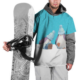 Накидка на куртку 3D с принтом Милые пингвинчики в Санкт-Петербурге, 100% полиэстер |  | christmas | new | pinguin | snow | snowflakes | winter | xmas | year | год | зима | новый | пингвин | рождество | снег | снежинки