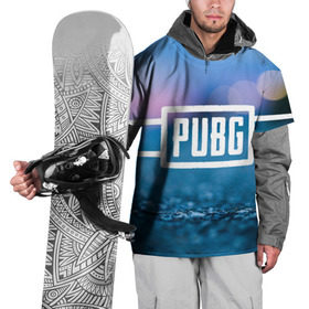 Накидка на куртку 3D с принтом PUBG light blue в Санкт-Петербурге, 100% полиэстер |  | Тематика изображения на принте: pubg | игра | лого | пубг | светлый | стрелялка | шутер