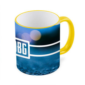 Кружка 3D с принтом PUBG light blue в Санкт-Петербурге, керамика | ёмкость 330 мл | pubg | игра | лого | пубг | светлый | стрелялка | шутер