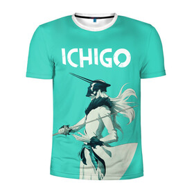 Мужская футболка 3D спортивная с принтом Куросаки Ичиго в Санкт-Петербурге, 100% полиэстер с улучшенными характеристиками | приталенный силуэт, круглая горловина, широкие плечи, сужается к линии бедра | Тематика изображения на принте: bleach | банкай | блич | ичиго | куросаки