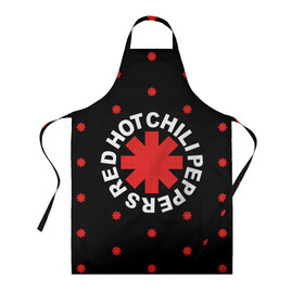 Фартук 3D с принтом Red Hot Chili Peppers в Санкт-Петербурге, 100% полиэстер | общий размер — 65 х 85 см, ширина нагрудника — 26 см, горловина — 53 см, длина завязок — 54 см, общий обхват в поясе — 173 см. Принт на завязках и на горловине наносится с двух сторон, на основной части фартука — только с внешней стороны | chili | cross | hot | logo | music | peppers | red | red hot chili peppers | rhcp | rock | star | symbol | звезда | звездочка | красная | красный | крест | логотип | музыка | перцы | рок | символ | цветок | цветочек | чили