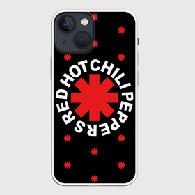 Чехол для iPhone 13 mini с принтом Red Hot Chili Peppers в Санкт-Петербурге,  |  | chili | cross | hot | logo | music | peppers | red | red hot chili peppers | rhcp | rock | star | symbol | звезда | звездочка | красная | красный | крест | логотип | музыка | перцы | рок | символ | цветок | цветочек | чили