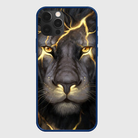Чехол для iPhone 12 Pro Max с принтом Лев с молнией в Санкт-Петербурге, Силикон |  | Тематика изображения на принте: глаза | гроза | зверь | король | кот | кошка | прайд | царь | шрам