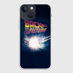 Чехол для iPhone 13 mini с принтом Back to the future_8 в Санкт-Петербурге,  |  | Тематика изображения на принте: back to the future | doc | emmet brown | marty mcfly | док | культовое кино | марти макфлай | путешествия во времени | роберт земекис | эйнштейн | эммет браун