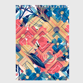 Скетчбук с принтом Абстракция в Санкт-Петербурге, 100% бумага
 | 48 листов, плотность листов — 100 г/м2, плотность картонной обложки — 250 г/м2. Листы скреплены сверху удобной пружинной спиралью | abstract | background | design | elements | floral | geometric | summer | texture | текстура | фон