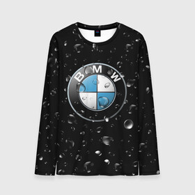 Мужской лонгслив 3D с принтом BMW под Дождём в Санкт-Петербурге, 100% полиэстер | длинные рукава, круглый вырез горловины, полуприлегающий силуэт | auto | bmw | logo | moto | symbol | авто | автомобили | автомобилисту | автомобильная | бмв | гонки | дождь | знак | капли | лого | логотип | марка | машина | машинки | машины | мото | мотоцикл | символ | тачка | тюнинг