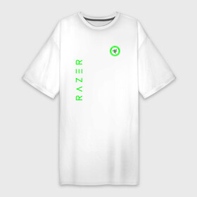 Платье-футболка хлопок с принтом RAZER в Санкт-Петербурге,  |  | 101 | brand | company | gamer | green | logo | mamba | naga | player | razer | rzr | snake | бренд | железо | зеленый | змея | компания | лого | рейзер | софт