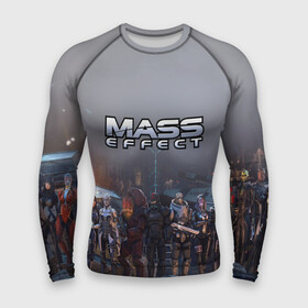 Мужской рашгард 3D с принтом Mass Effect в Санкт-Петербурге,  |  | amdromeda initiative | andromeda | game | gun | hemet | n7 | rifle | ryder | soldier | space | star | weapon