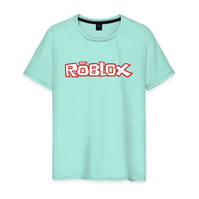 Мужская футболка хлопок с принтом Roblox в Санкт-Петербурге, 100% хлопок | прямой крой, круглый вырез горловины, длина до линии бедер, слегка спущенное плечо. | Тематика изображения на принте: minecraft | roblox | игра | копатель | майнкрафт | роблокс
