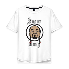 Мужская футболка хлопок Oversize с принтом Снуп Дог | Snoop Dogg в Санкт-Петербурге, 100% хлопок | свободный крой, круглый ворот, “спинка” длиннее передней части | 